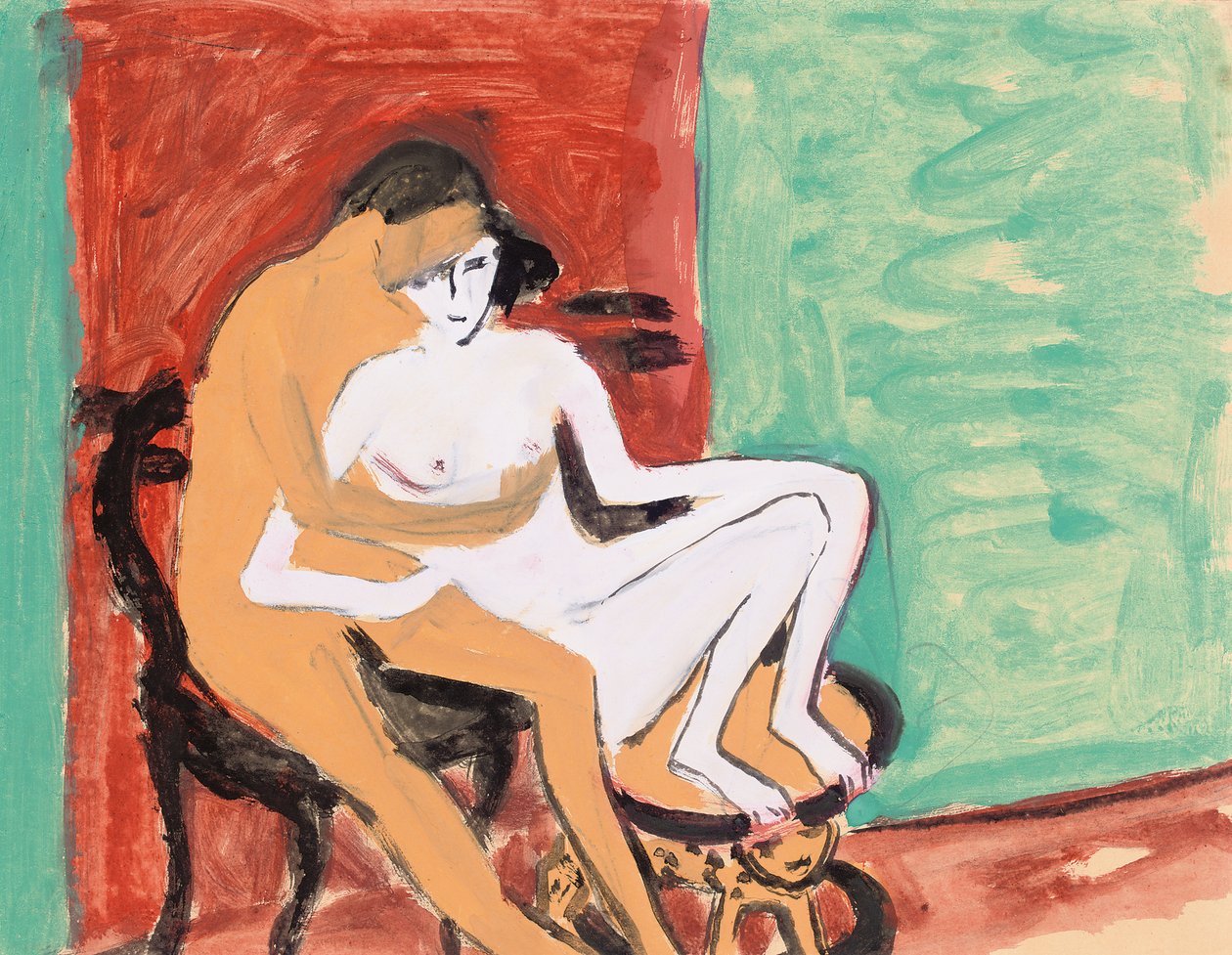 Elskere eller ungt par, 1910 af Ernst Ludwig Kirchner