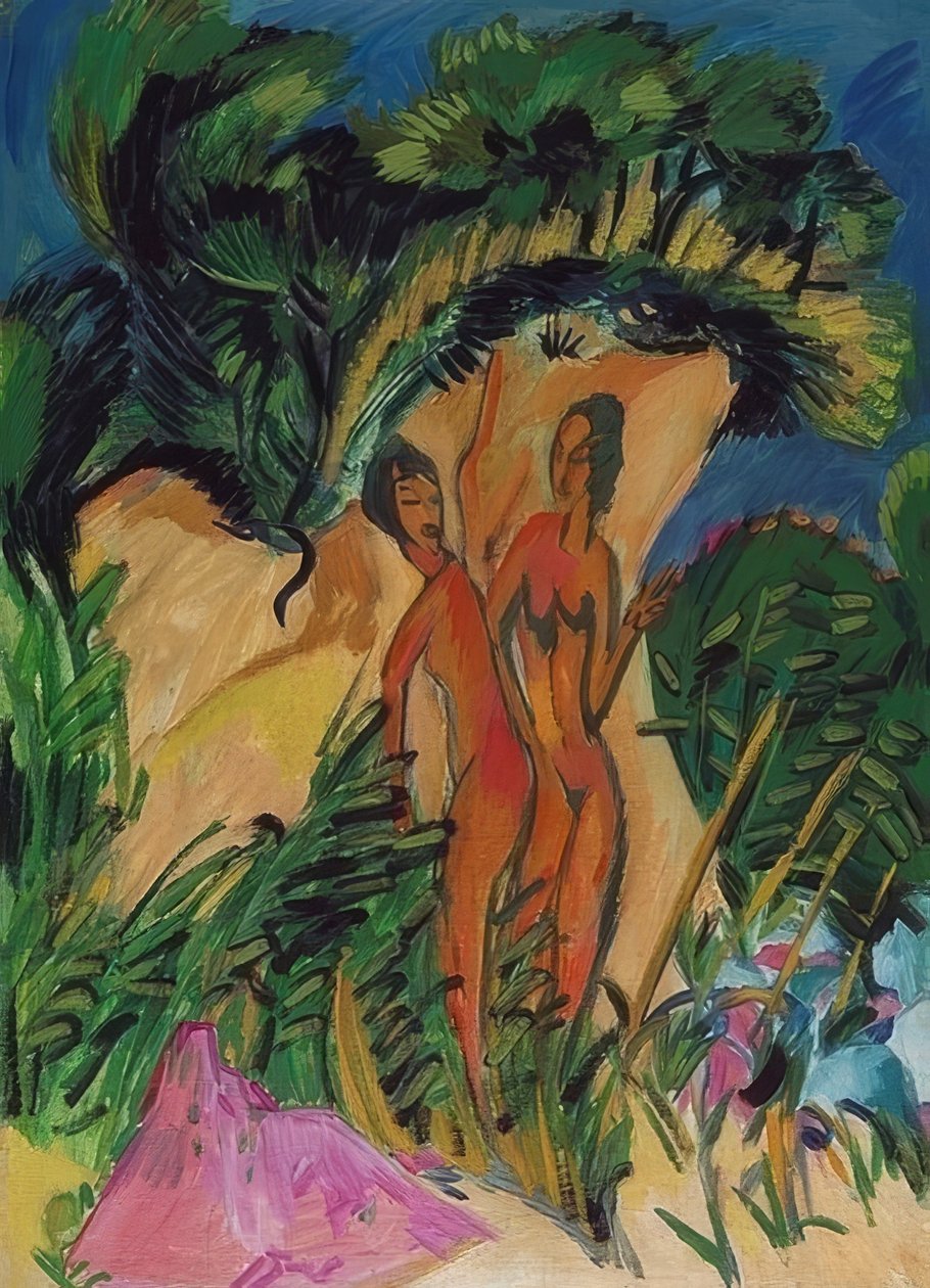 Piger på Femern. 1913 af Ernst Ludwig Kirchner