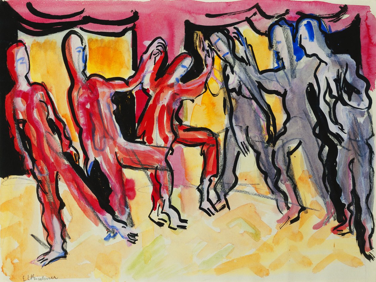 Mary Wigman dansegruppe af Ernst Ludwig Kirchner