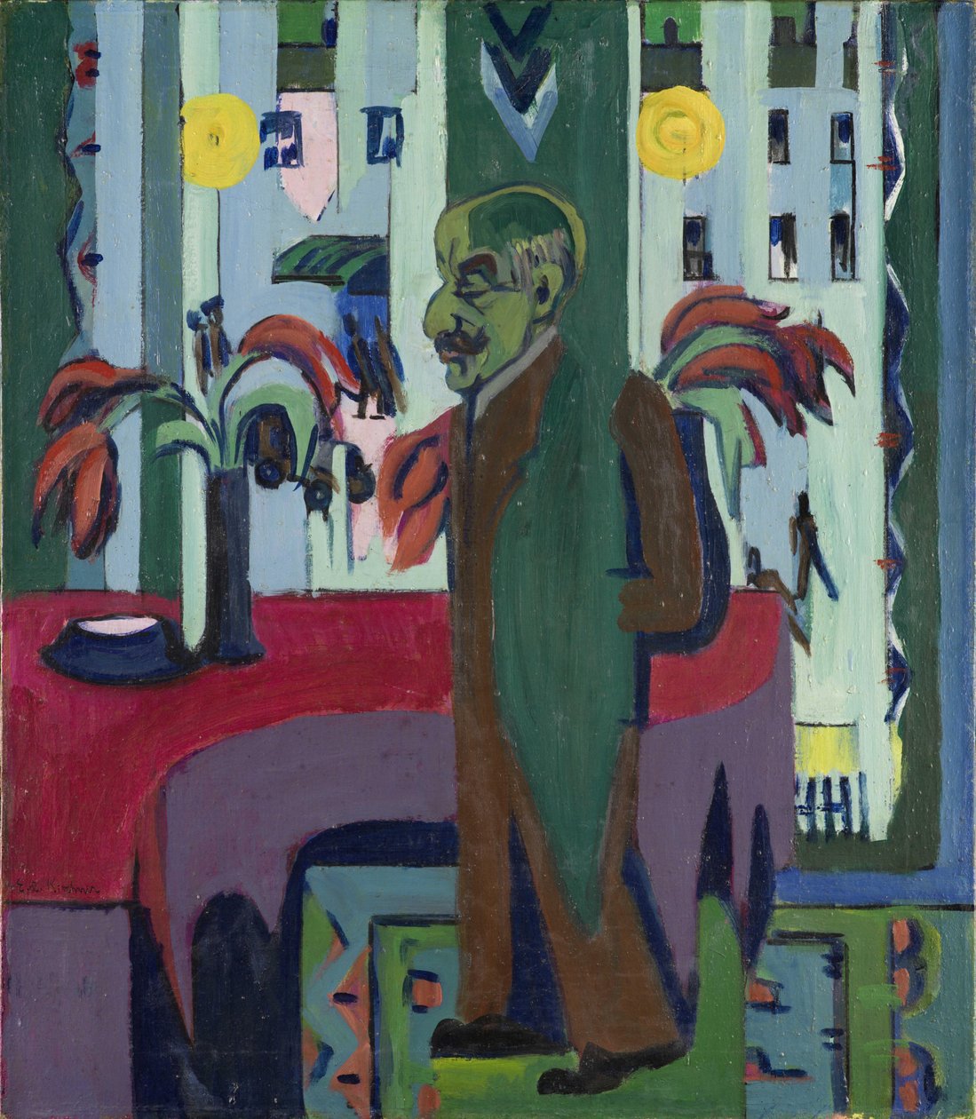 Max Liebermann i sit atelier af Ernst Ludwig Kirchner