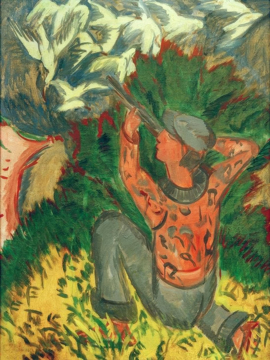 Mågejægere i skoven af Ernst Ludwig Kirchner