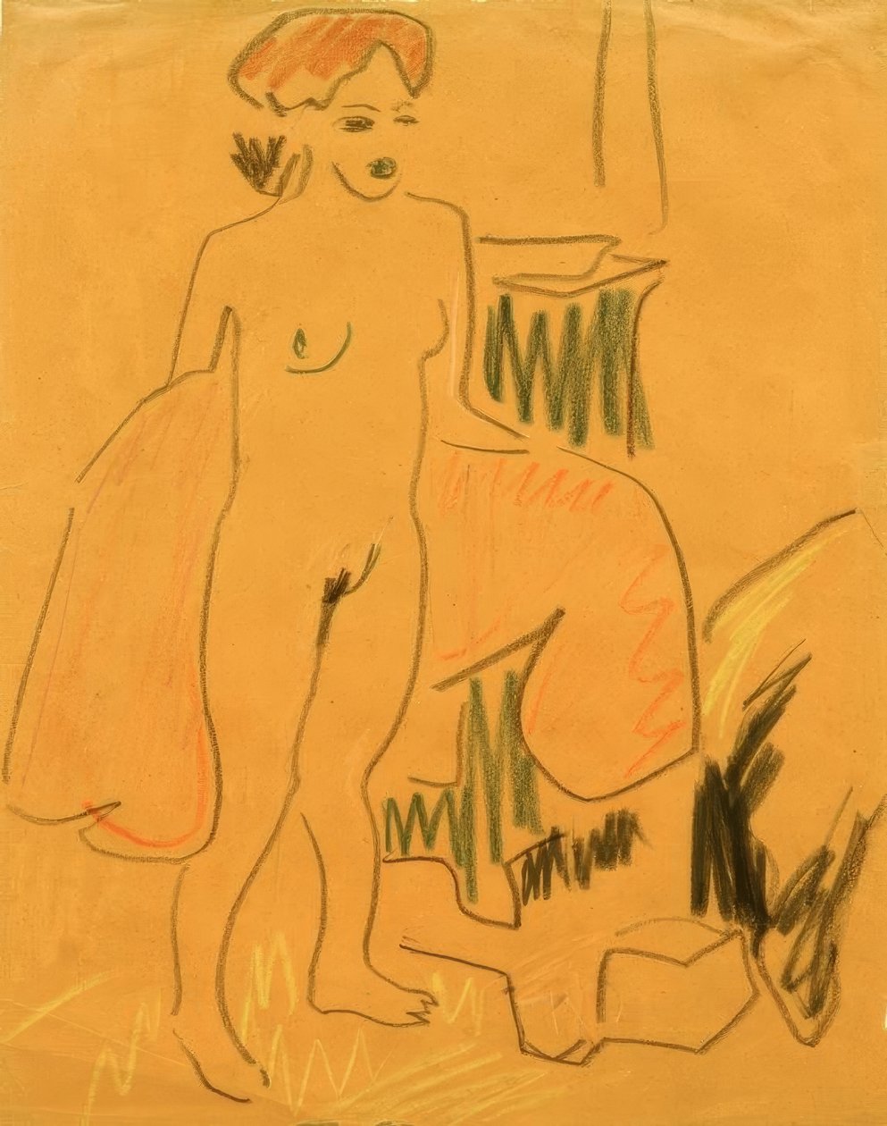 Efter badet af Ernst Ludwig Kirchner