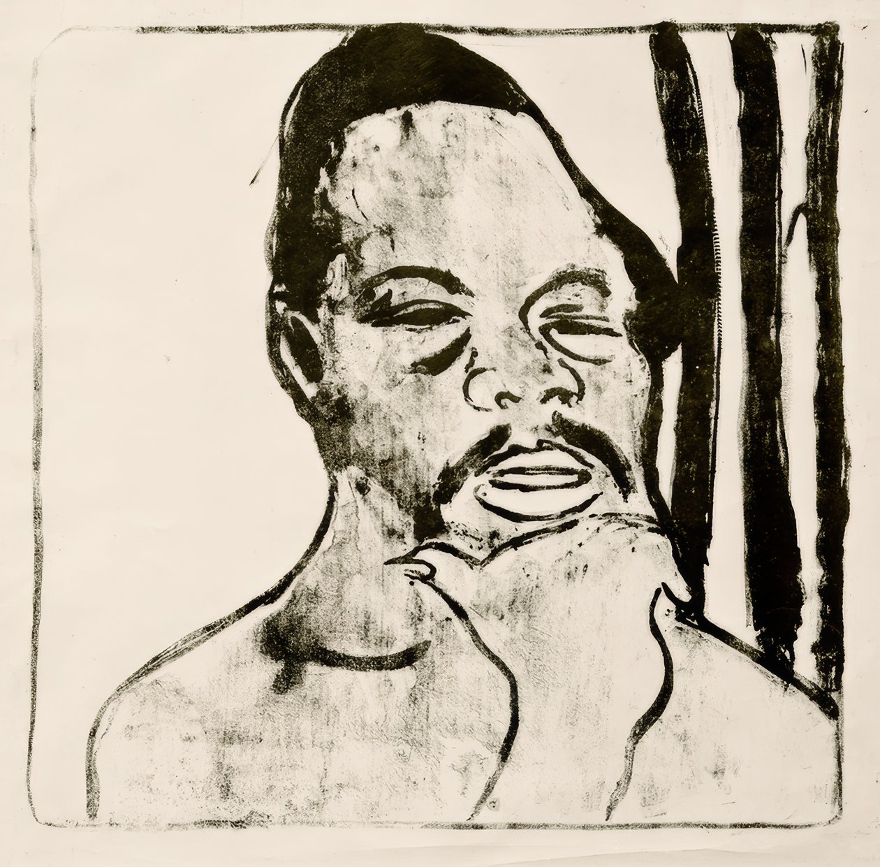 Negerkopf af Ernst Ludwig Kirchner