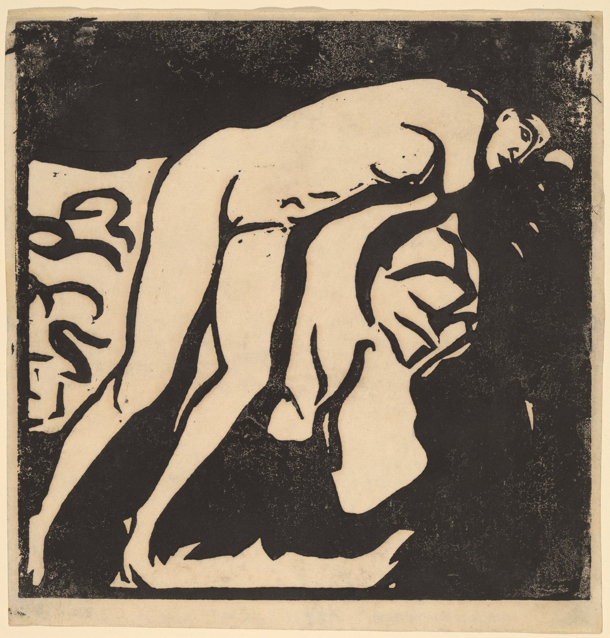 Nøgen pige af Ernst Ludwig Kirchner