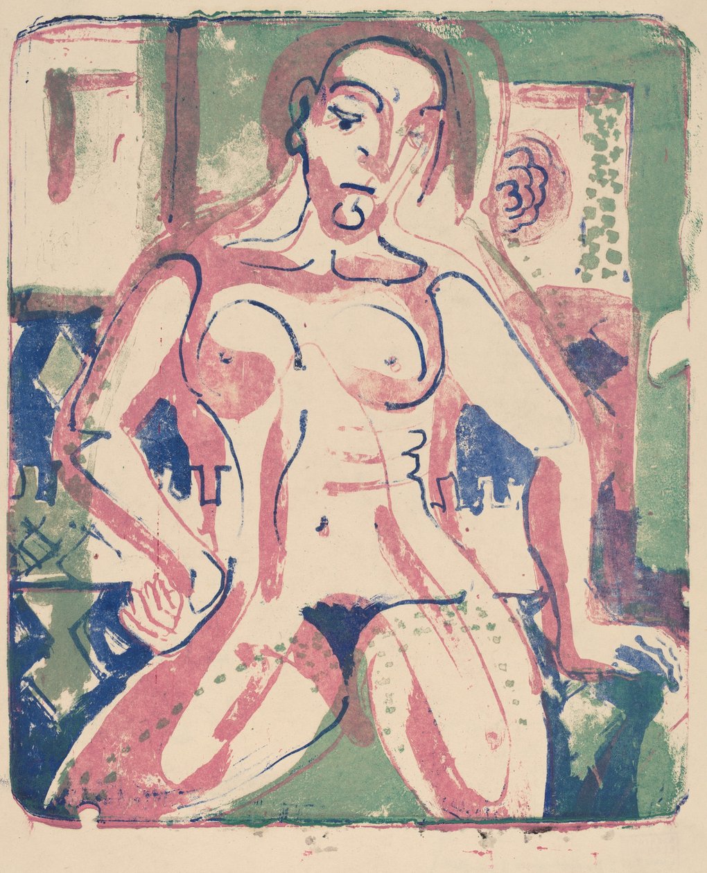 Nøgen kvinde af Ernst Ludwig Kirchner