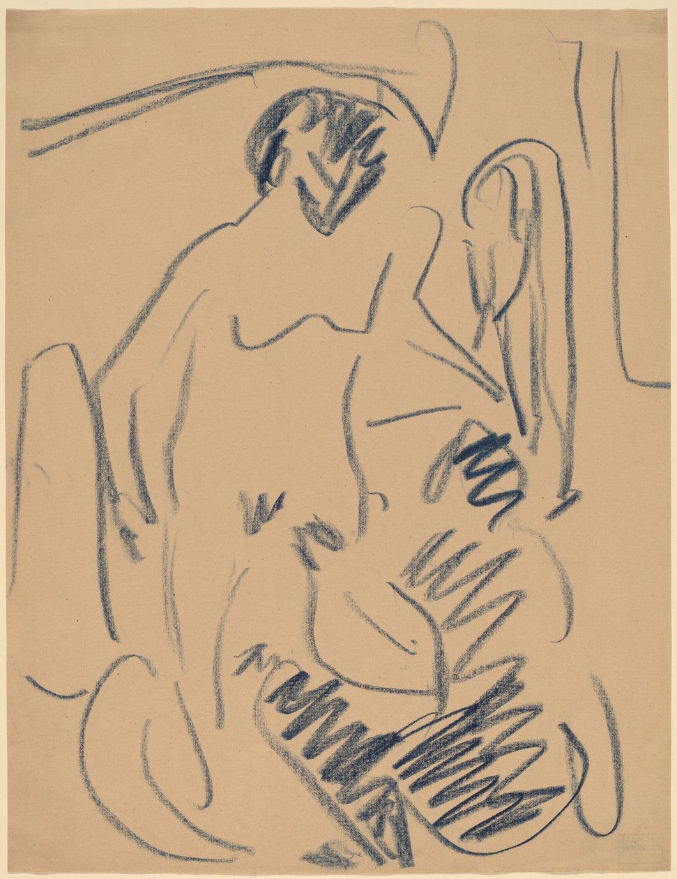 Nøgen på stranden af Ernst Ludwig Kirchner