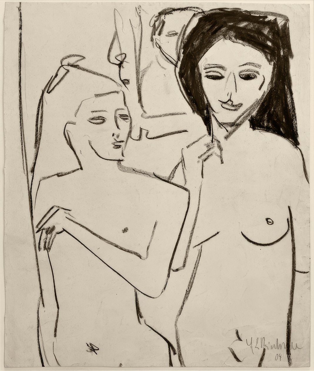 Uden titel (to nøgne piger) af Ernst Ludwig Kirchner
