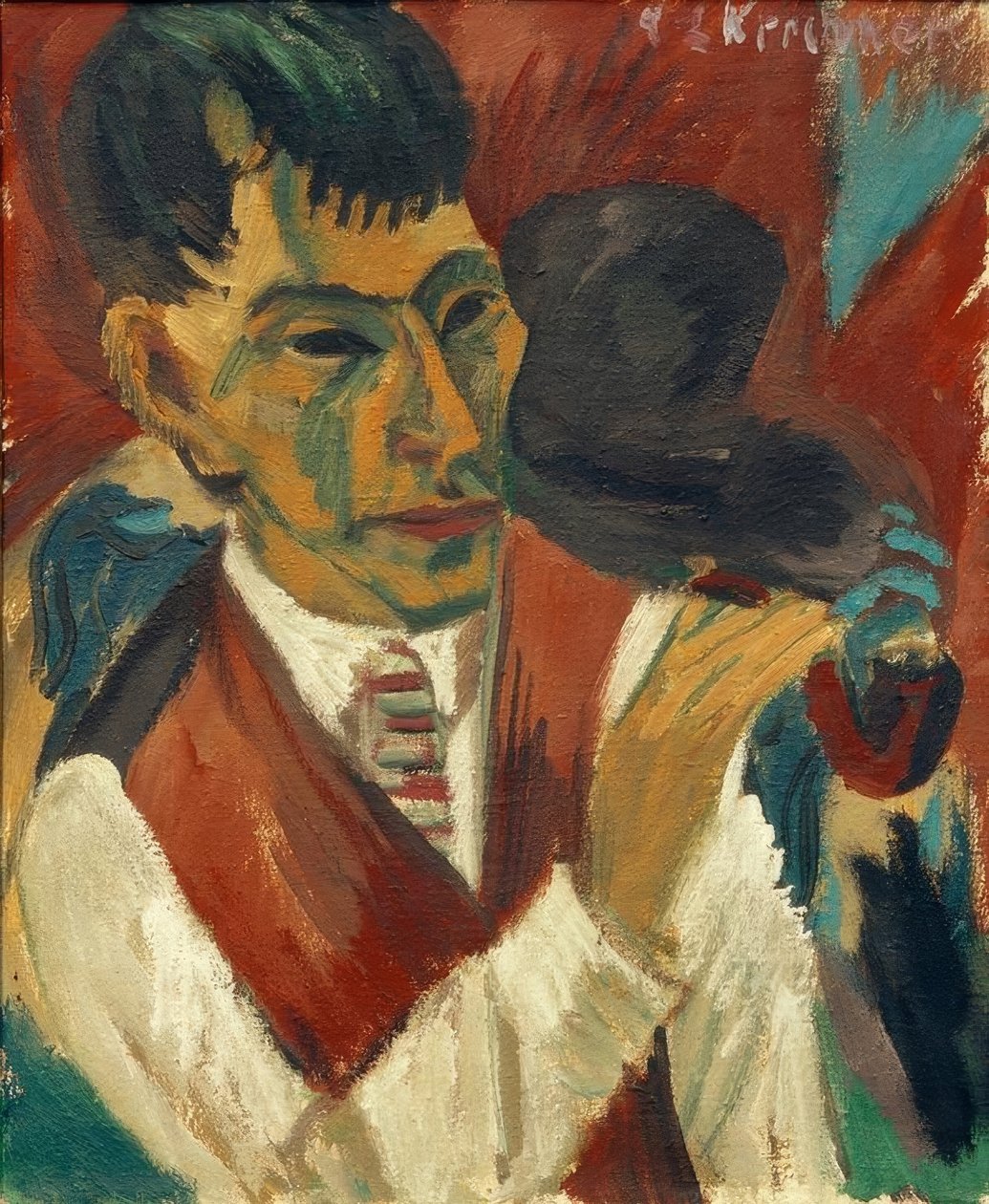 Otto Mueller med pibe af Ernst Ludwig Kirchner