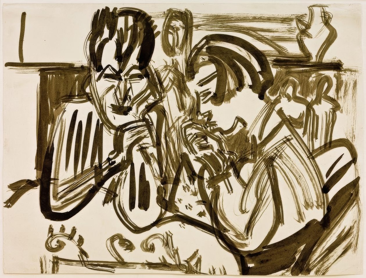 Et par ved bordet af Ernst Ludwig Kirchner