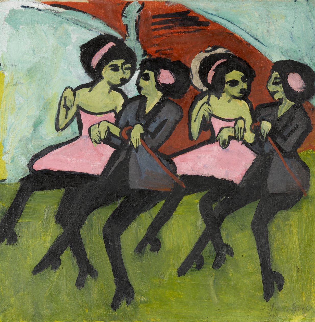 Panama-dansere, 1910-1911 af Ernst Ludwig Kirchner