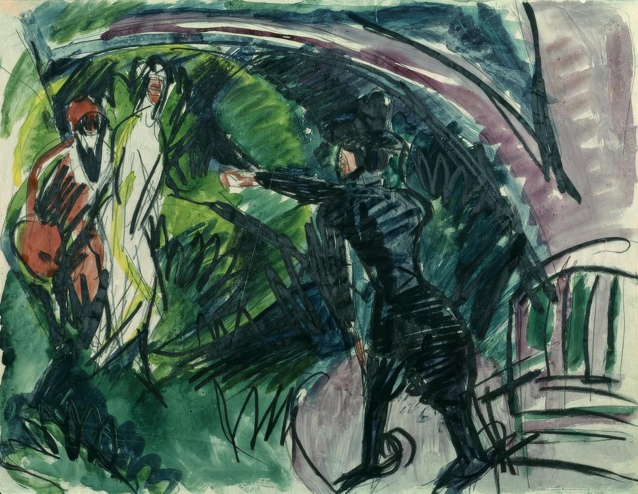 Pantomime Reimann I af Ernst Ludwig Kirchner