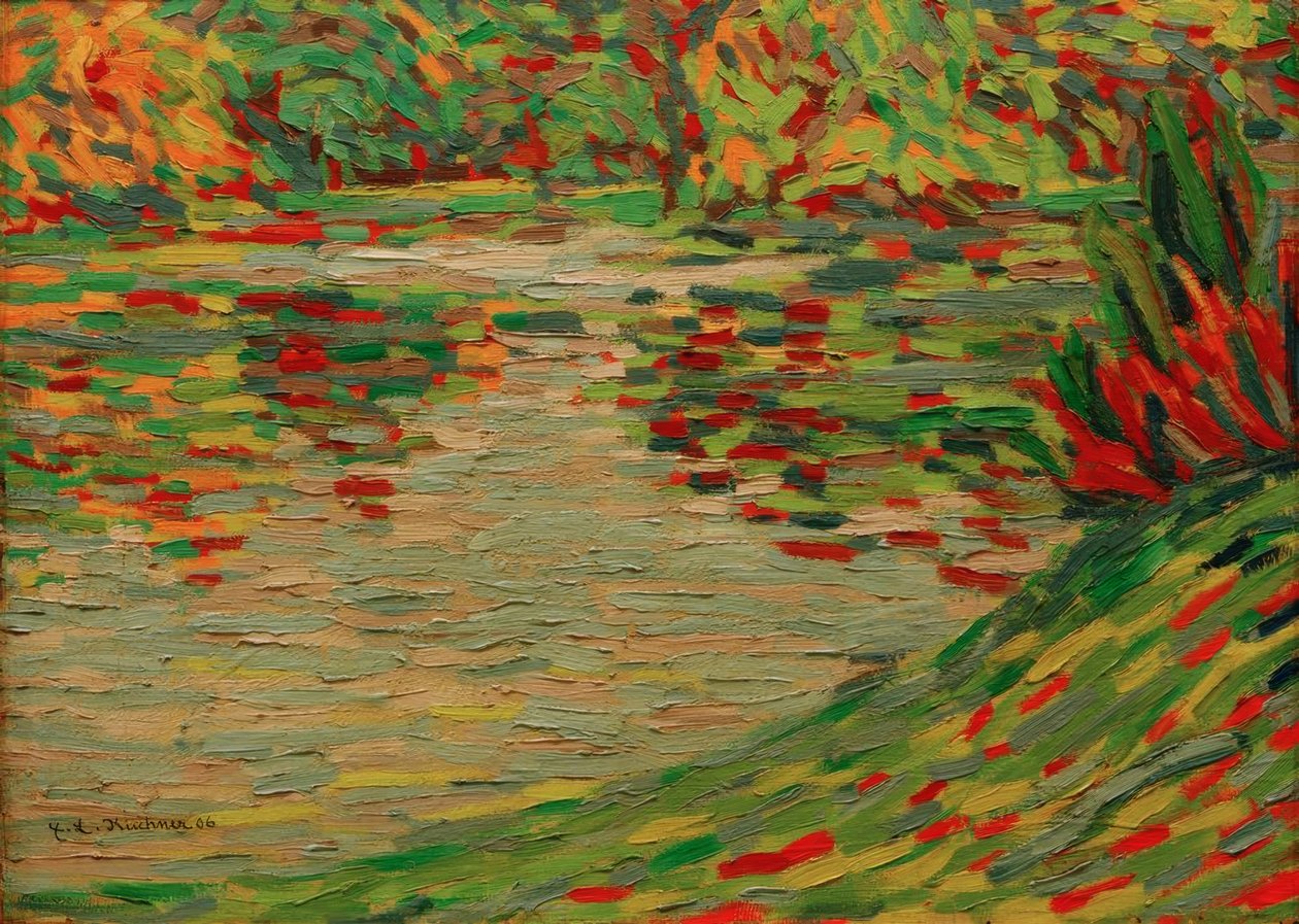 Park sø i Dresden af Ernst Ludwig Kirchner
