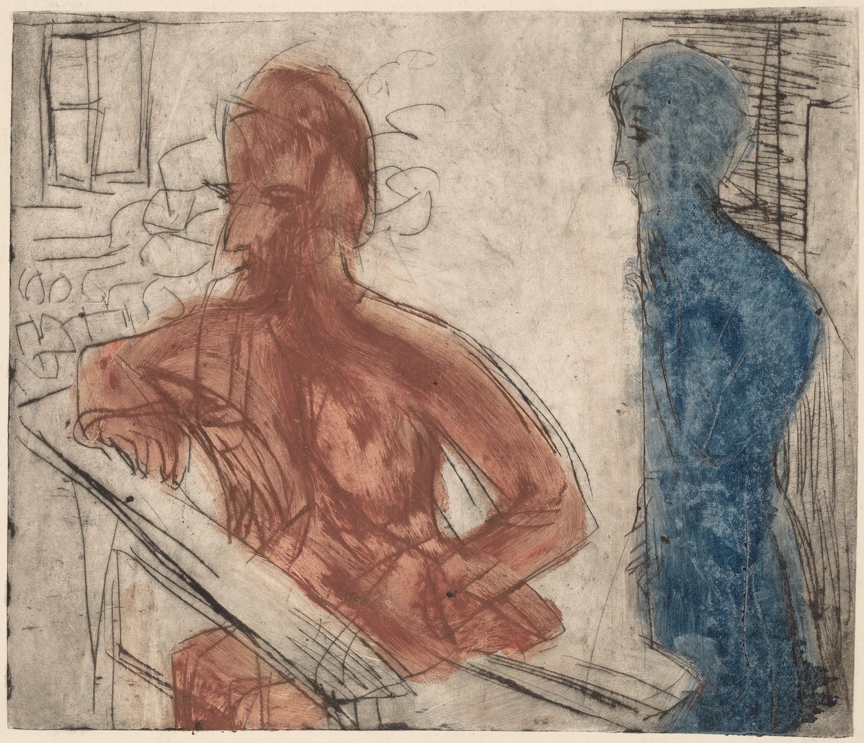 Bonde og Pige af Ernst Ludwig Kirchner