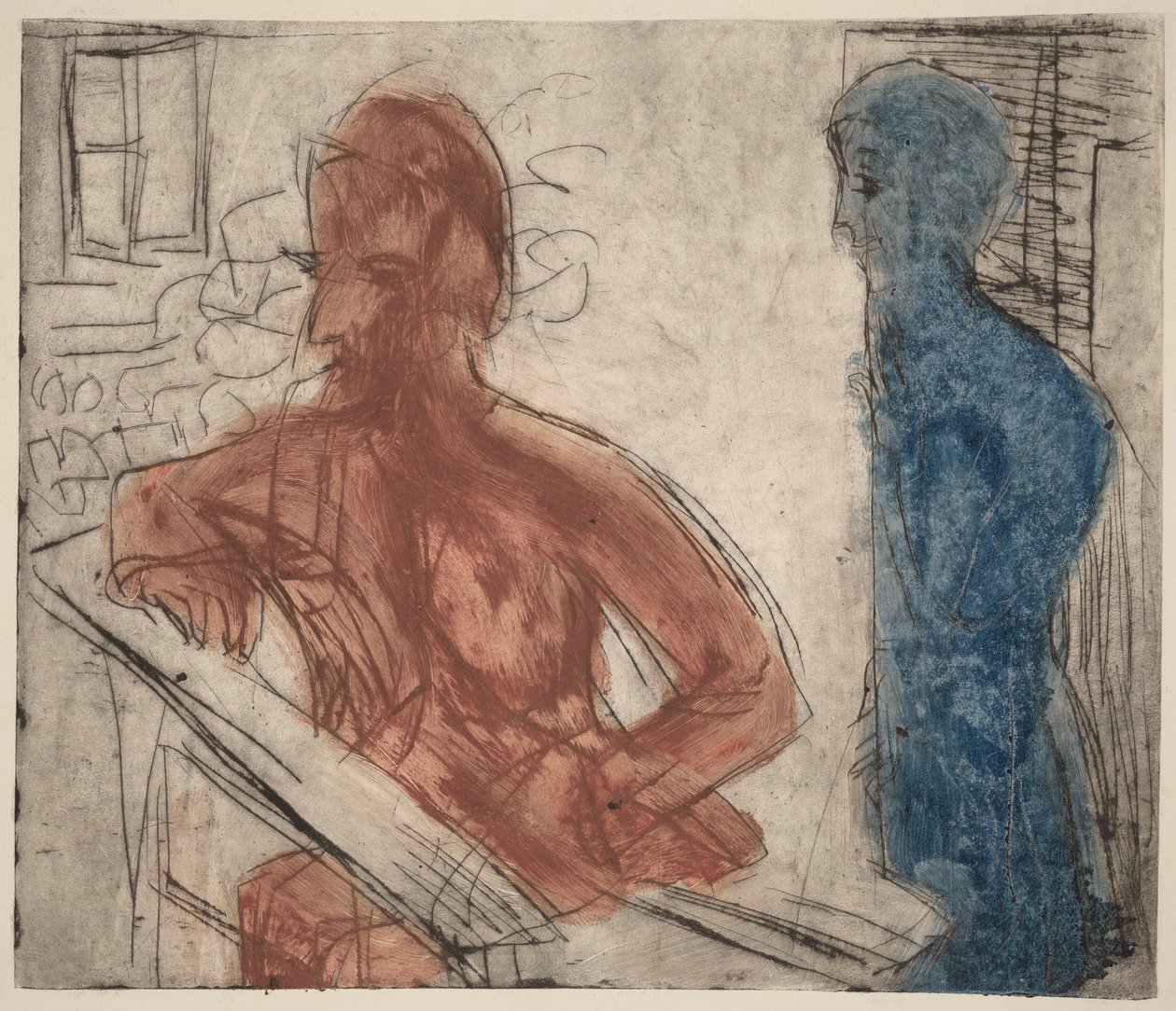 Bonde og pige af Ernst Ludwig Kirchner