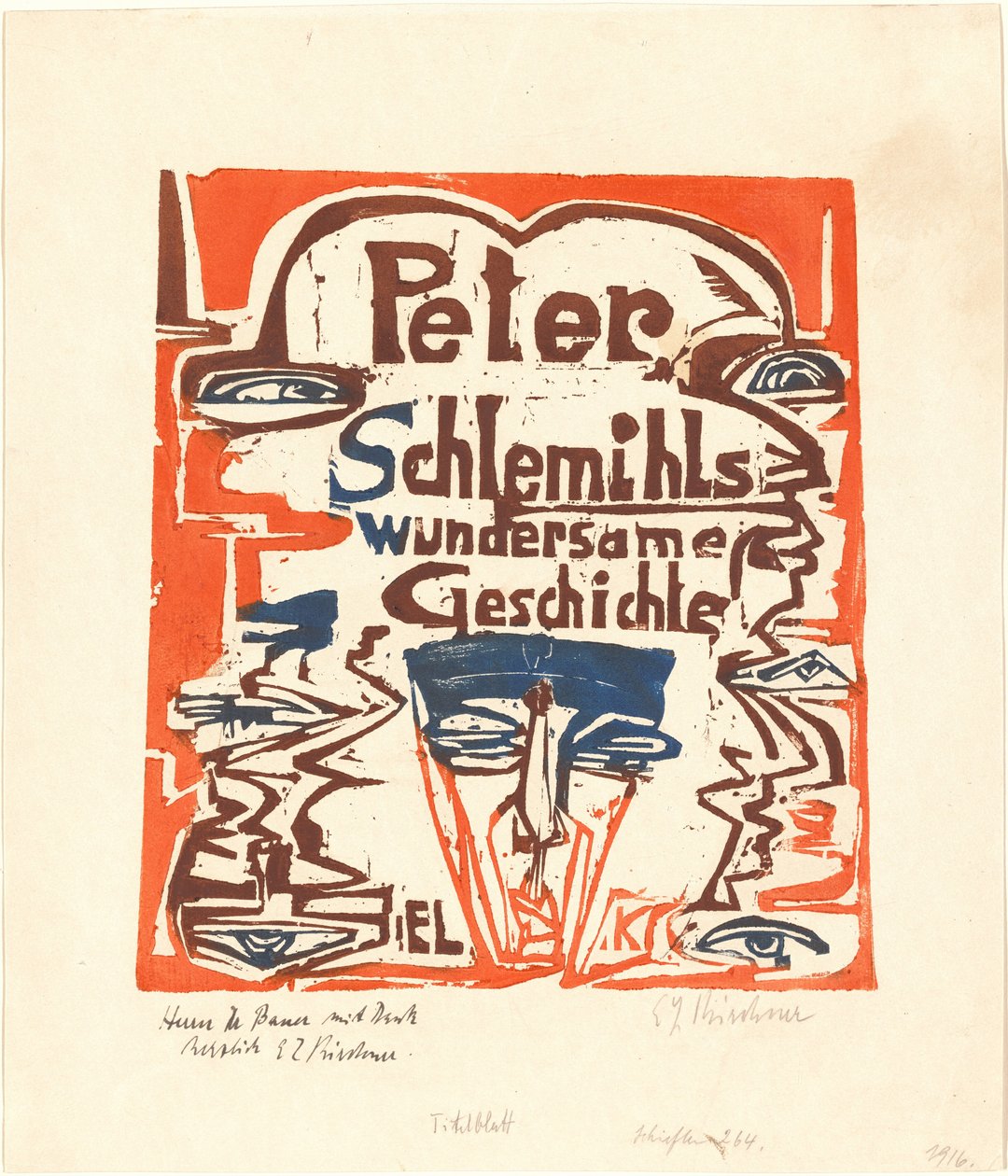 Peter Schlemihls vidunderlige historie (titelside) af Ernst Ludwig Kirchner