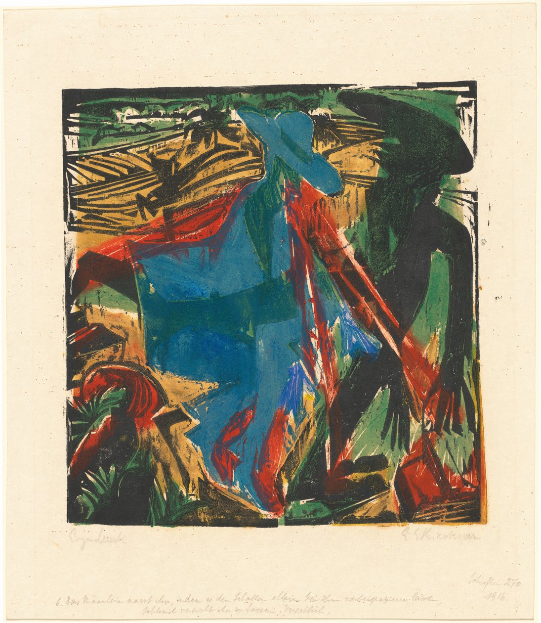 Peter Schlemihls vidunderlige historie: Schlemihls møde med sin skygge af Ernst Ludwig Kirchner