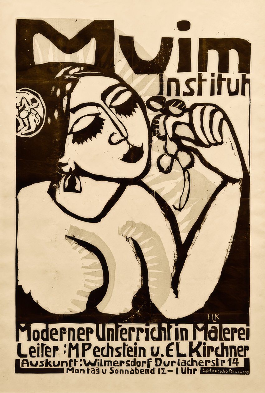 Plakat Muim Institut af Ernst Ludwig Kirchner