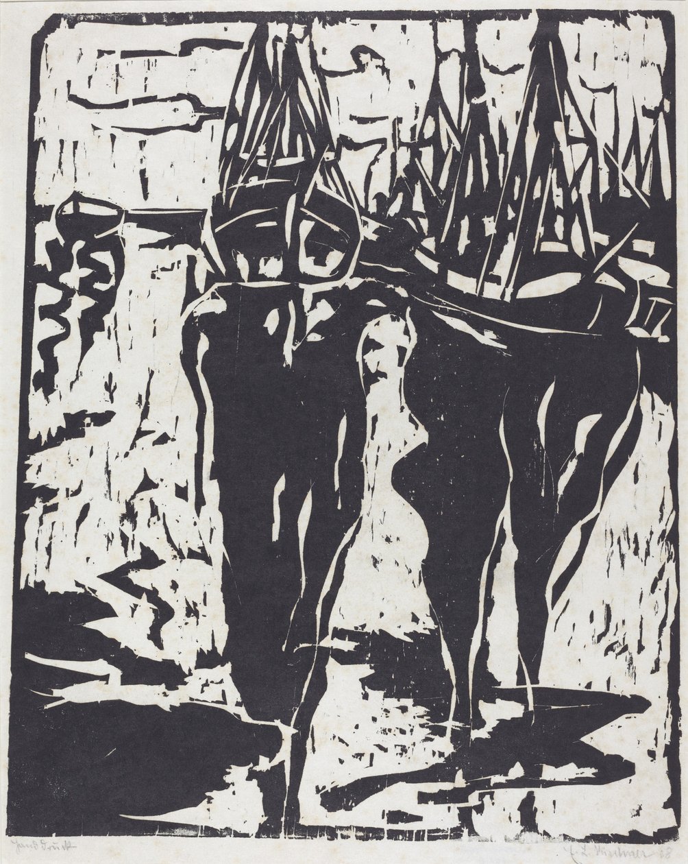 Havnescene af Ernst Ludwig Kirchner