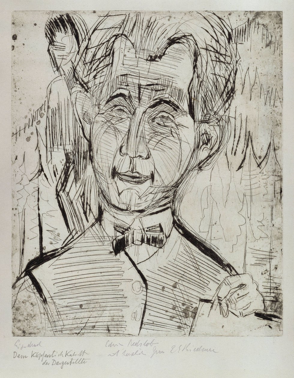 Portræt af dr. Redslob af Ernst Ludwig Kirchner