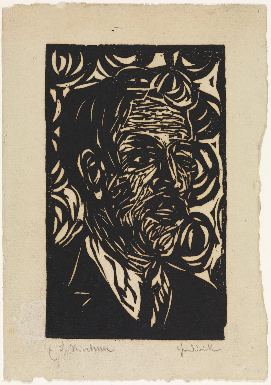 Portræt af Max Pechstein af Ernst Ludwig Kirchner