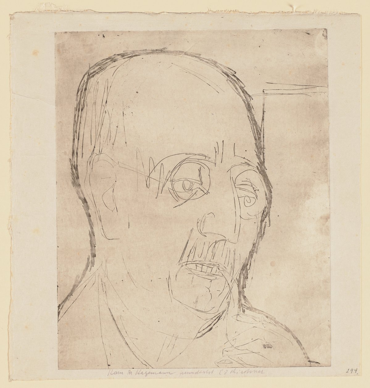 Portræt af Carl Hagemann af Ernst Ludwig Kirchner