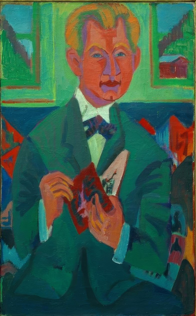 Portræt af Edwin Redslob af Ernst Ludwig Kirchner