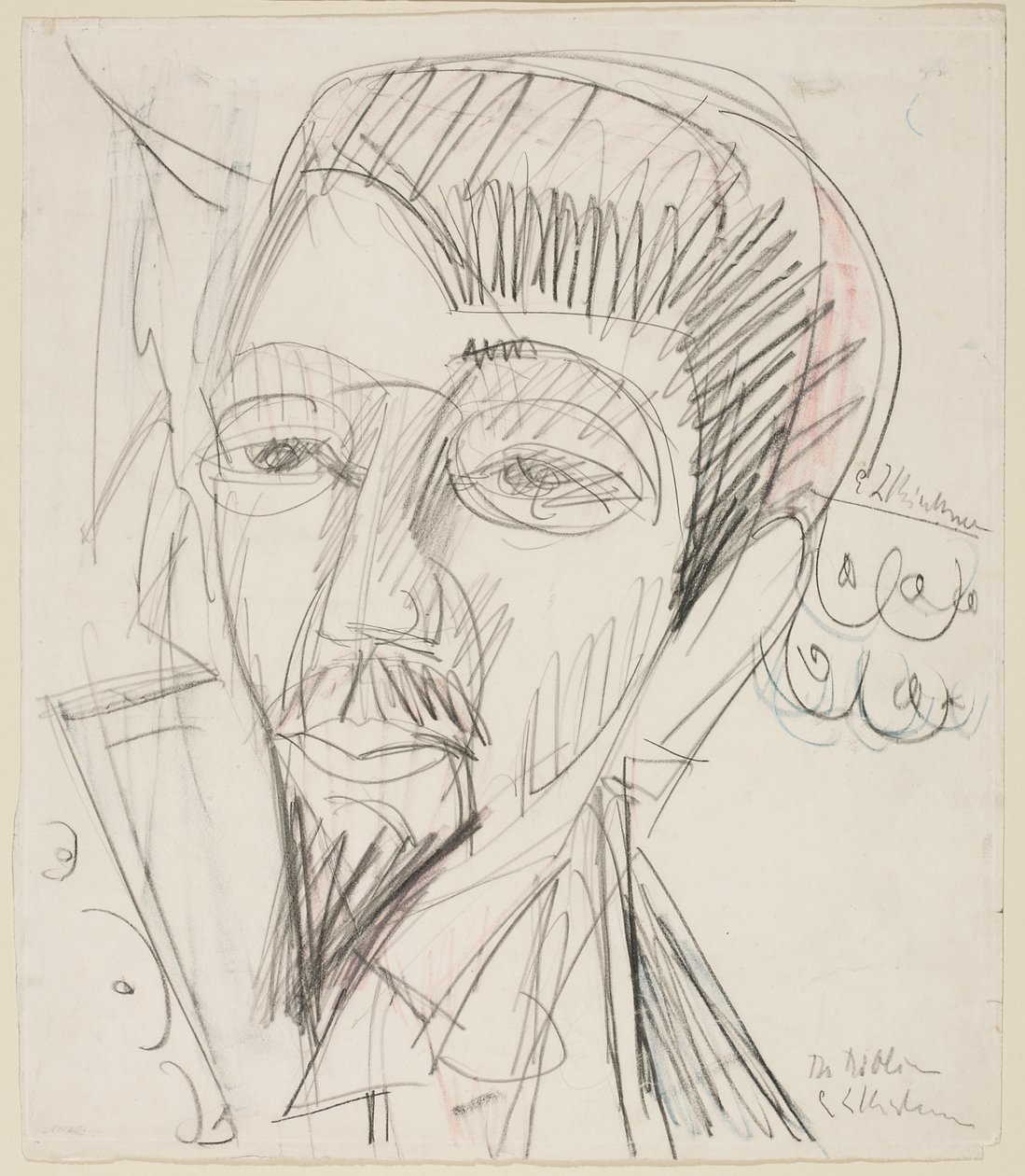 Portræt af Alfred Döblin af Ernst Ludwig Kirchner