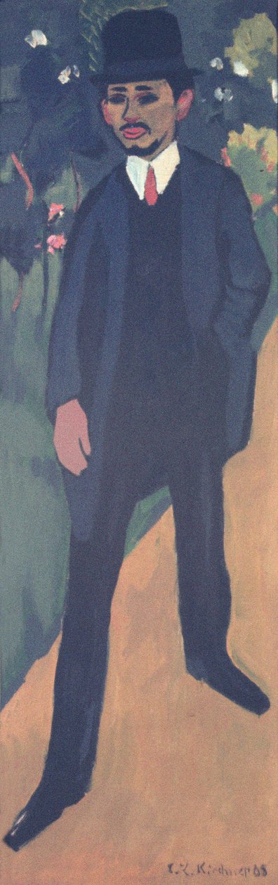 Portræt af Erich Heckel (1883-1970) 1911 af Ernst Ludwig Kirchner