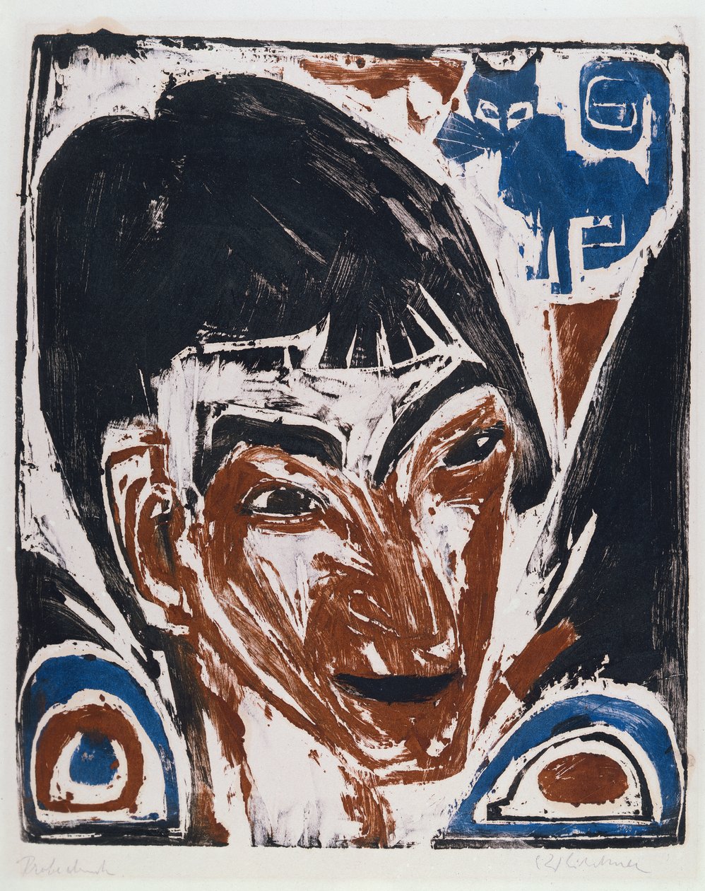 Portræt af Otto Mueller af Ernst Ludwig Kirchner