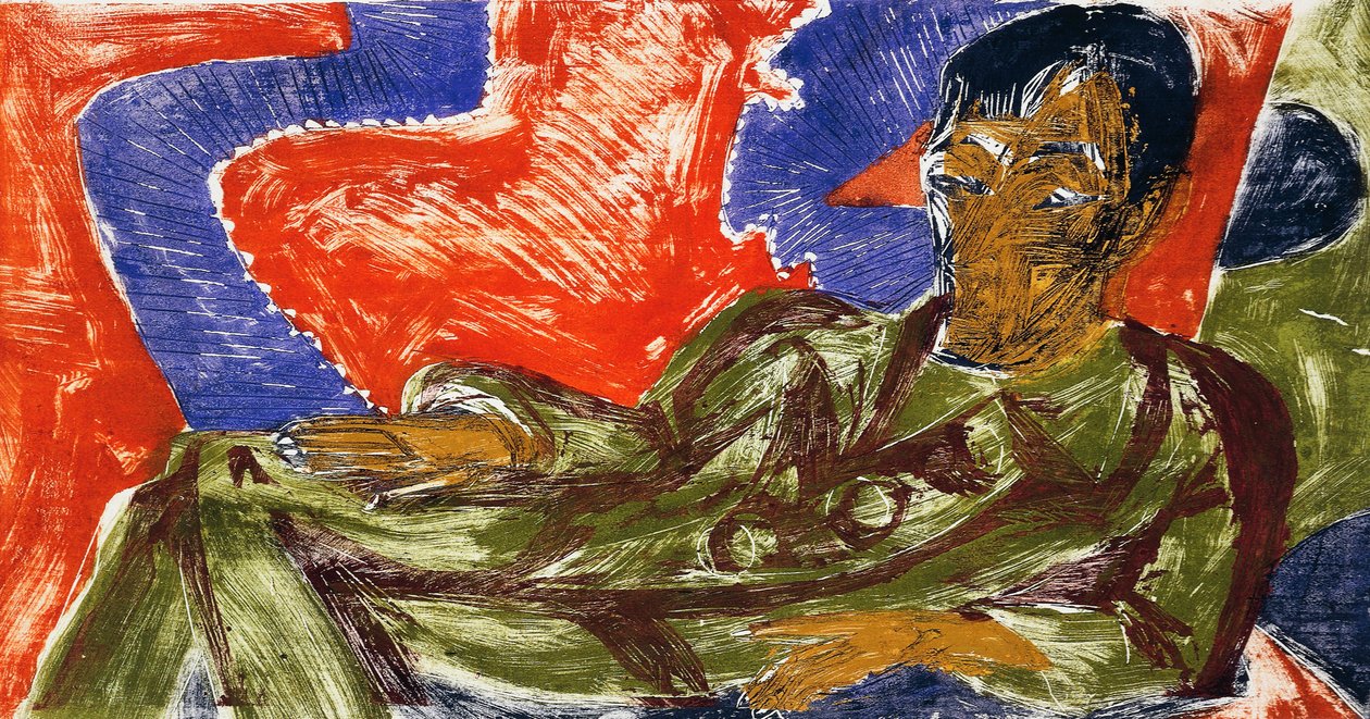 Portræt af maleren Otto Mueller af Ernst Ludwig Kirchner