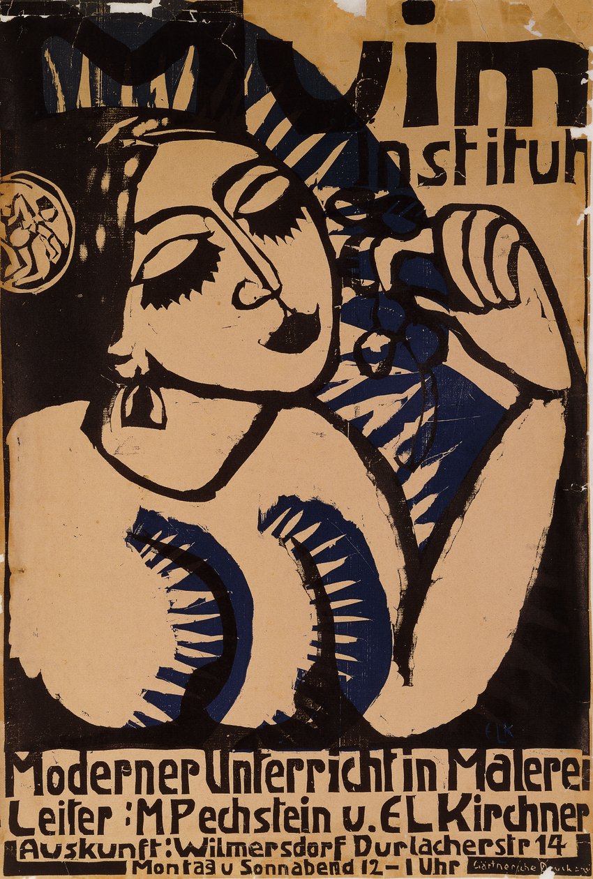 Plakat Institut Muim; Plakat Muim Institut, 1911 af Ernst Ludwig Kirchner