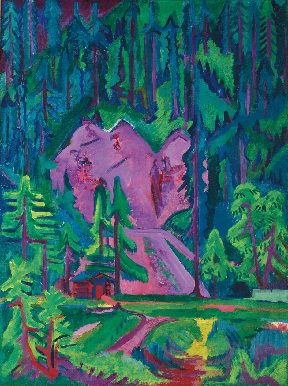 Stenbrud ved Wildboden; Stenbrud ved Wildboden, c.1923 af Ernst Ludwig Kirchner