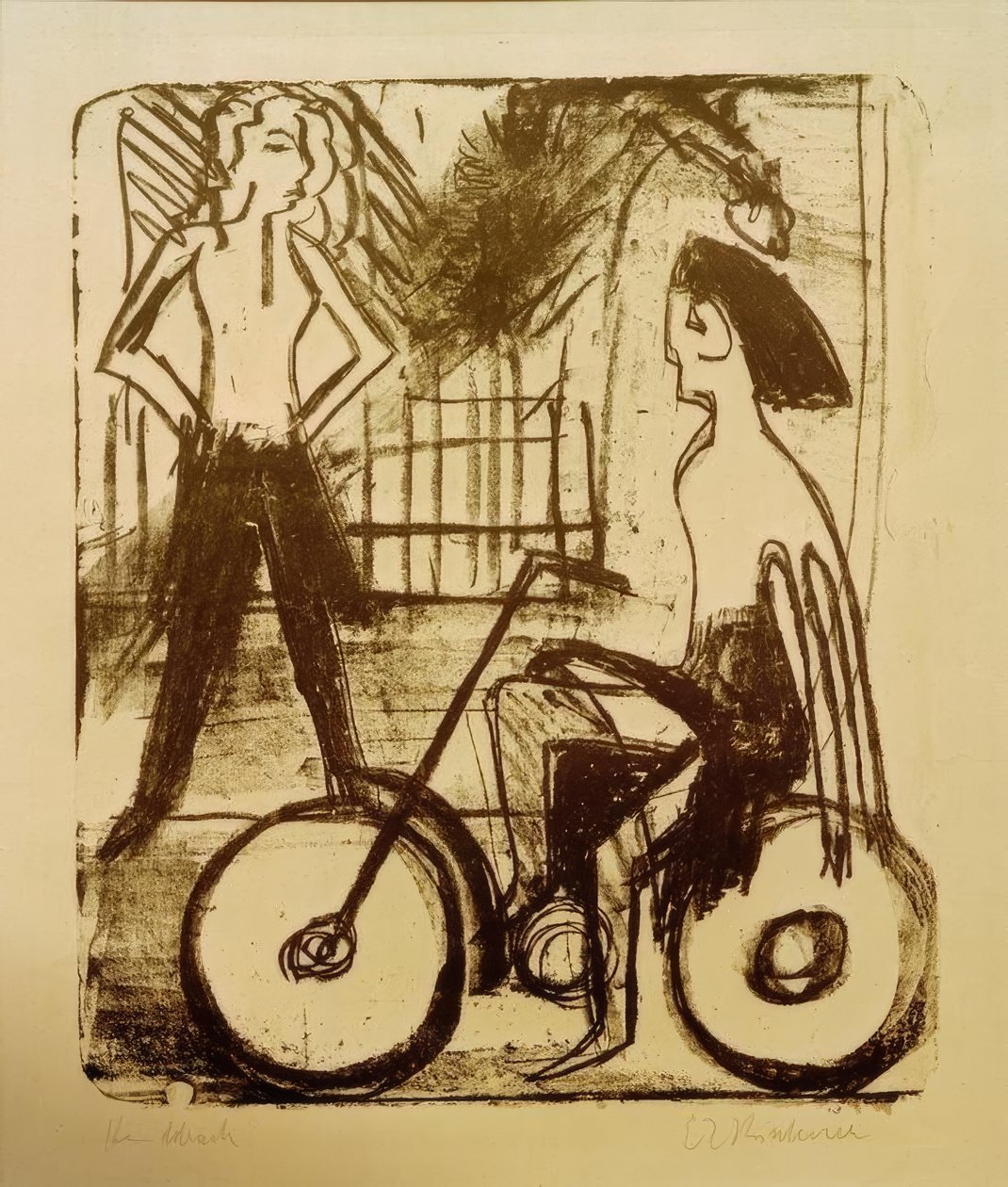 Cyklist af Ernst Ludwig Kirchner