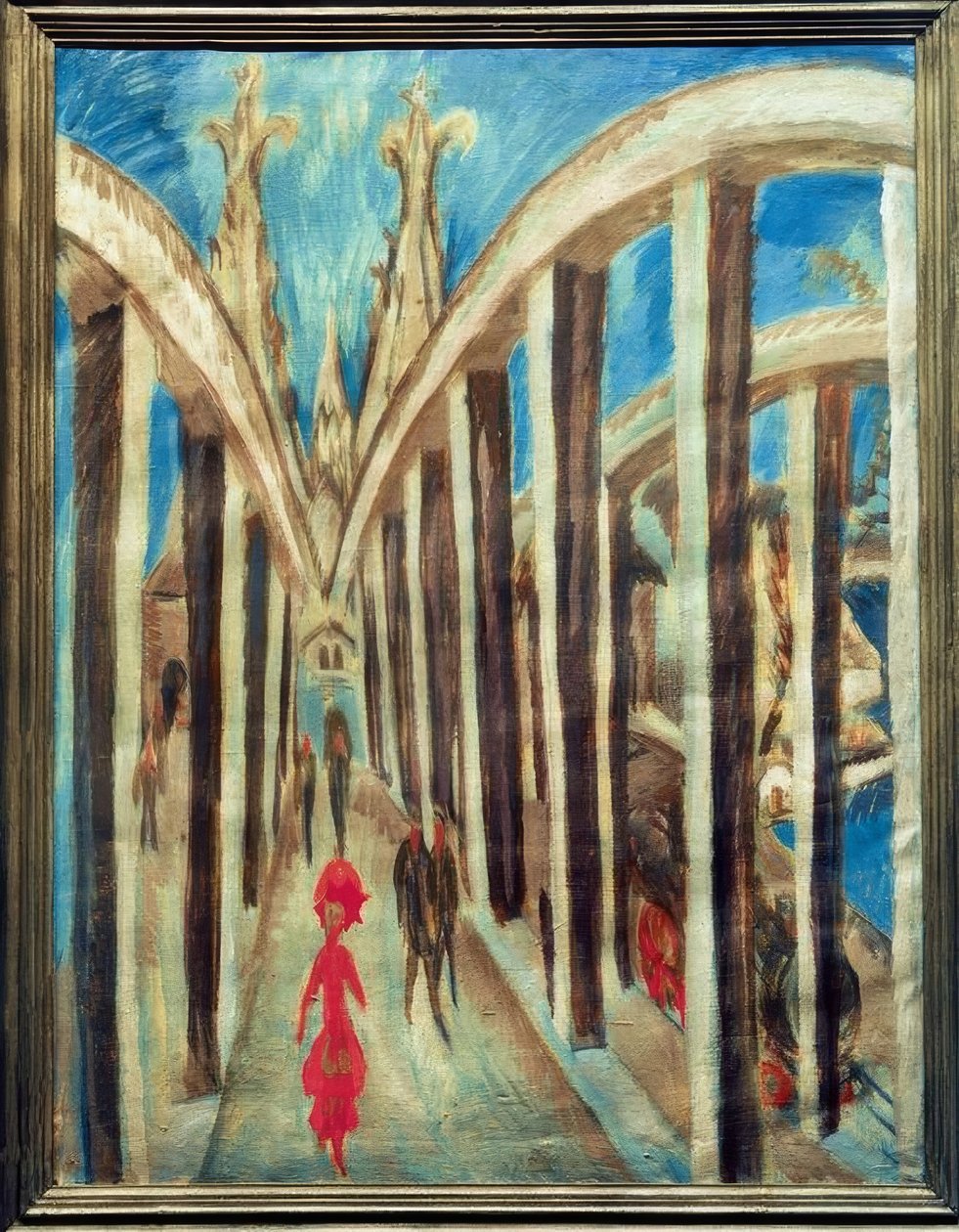 Rhinbroen nær Köln af Ernst Ludwig Kirchner