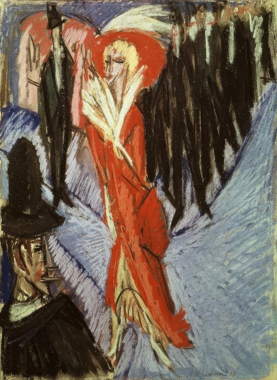 Rød cocotte af Ernst Ludwig Kirchner