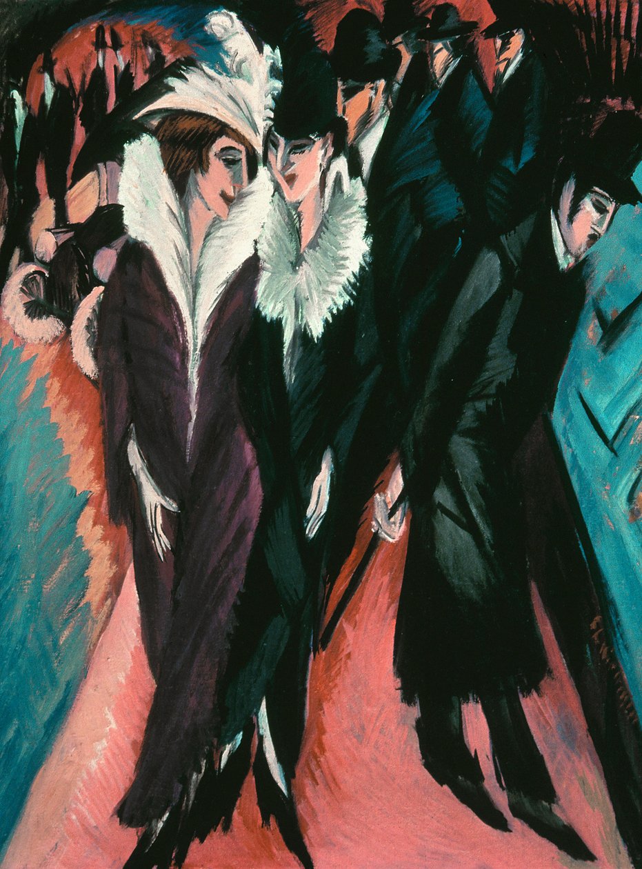 Rue, Berlin - Street, Berlin - Peinture de Ernst Ludwig Kirchner (1880-1938) - 1913 - Olie på lærred - 120,6x91,1 - Museum of Modern Art, New York - af Ernst Ludwig Kirchner
