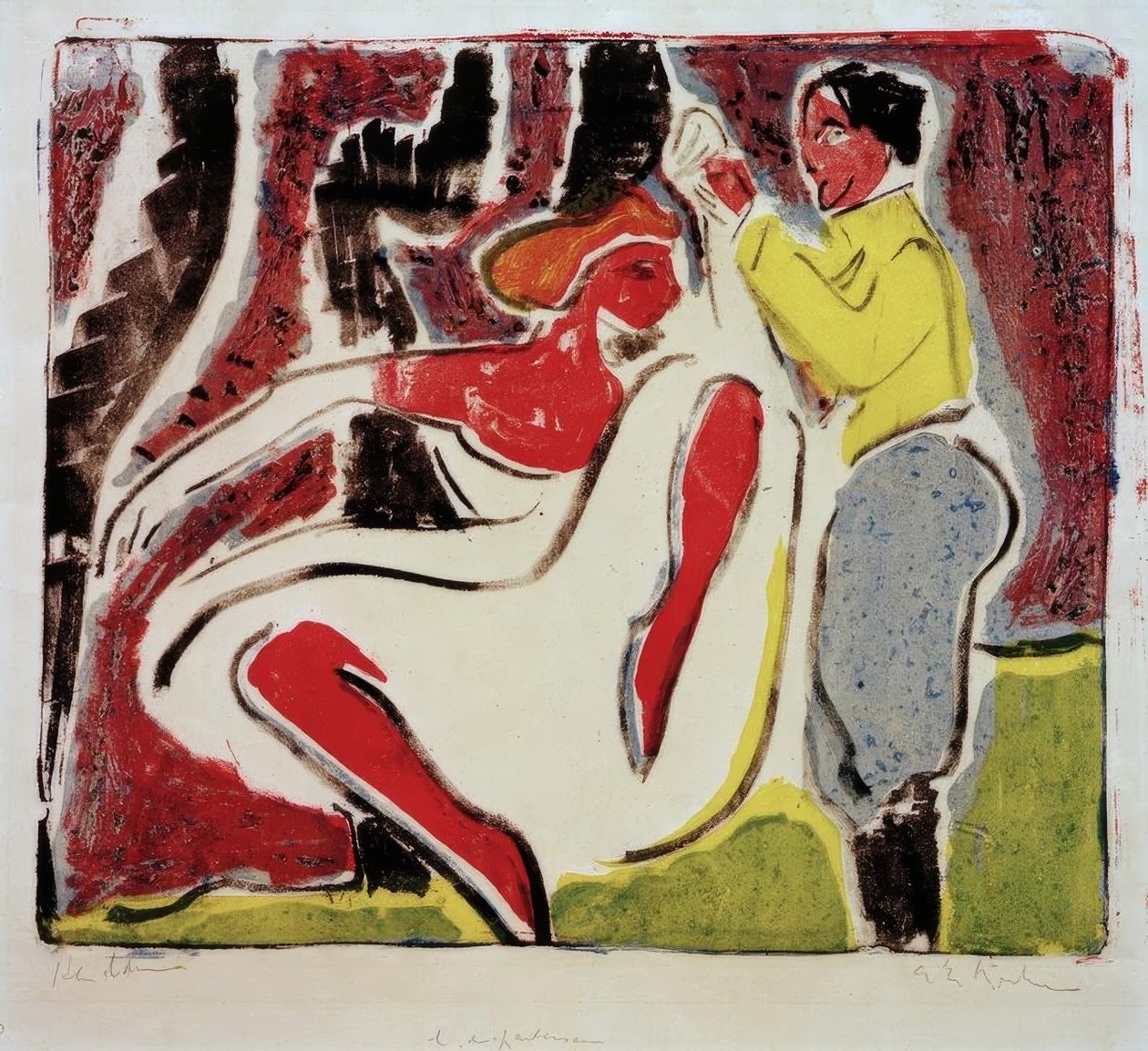 Russisk danserpar af Ernst Ludwig Kirchner