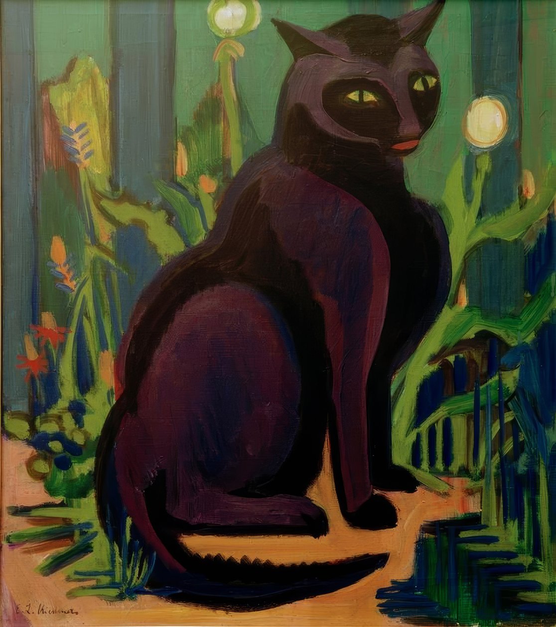 Sort kat (Cat Bobby) af Ernst Ludwig Kirchner