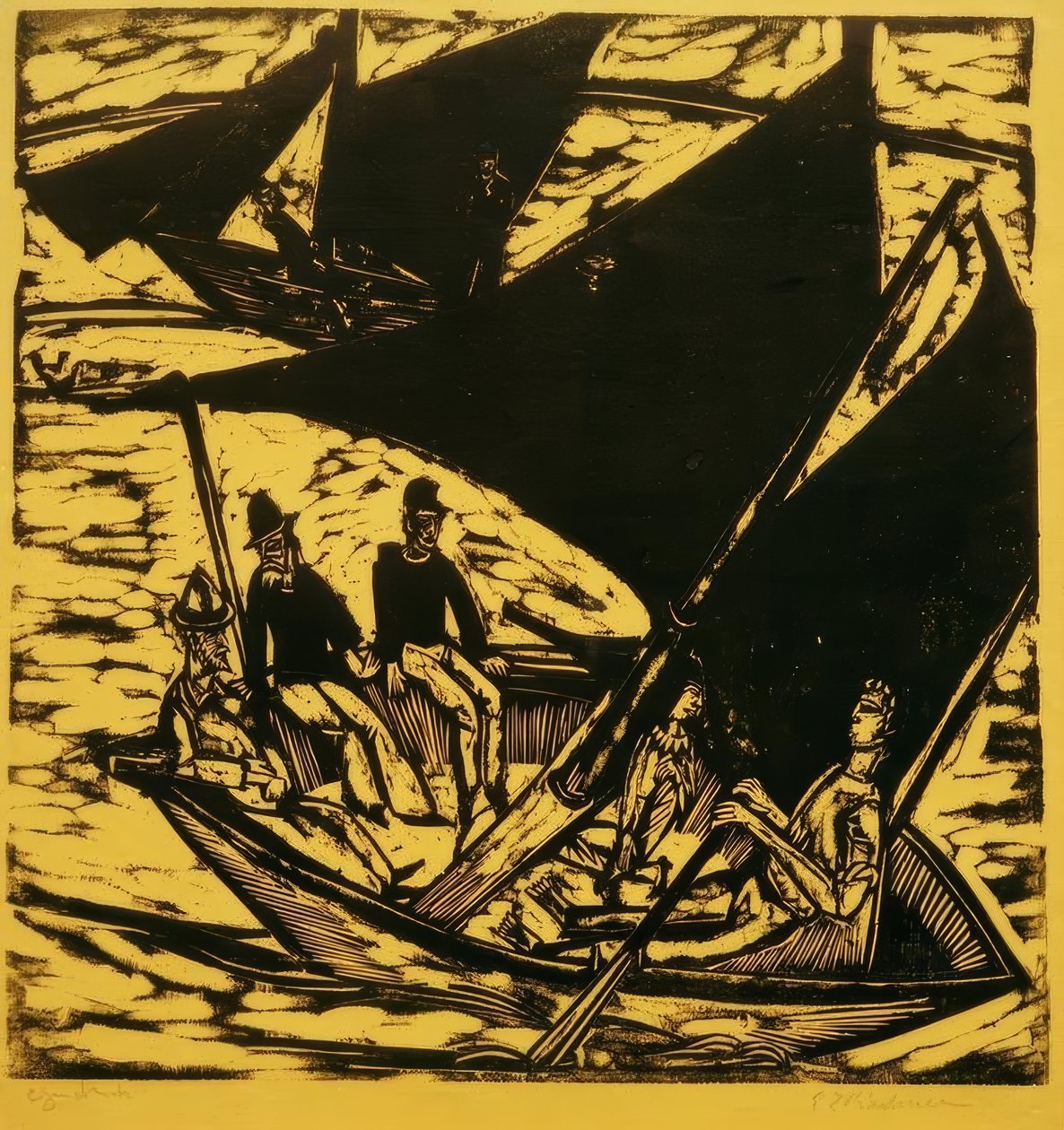 Sejlbåde nær Femern af Ernst Ludwig Kirchner