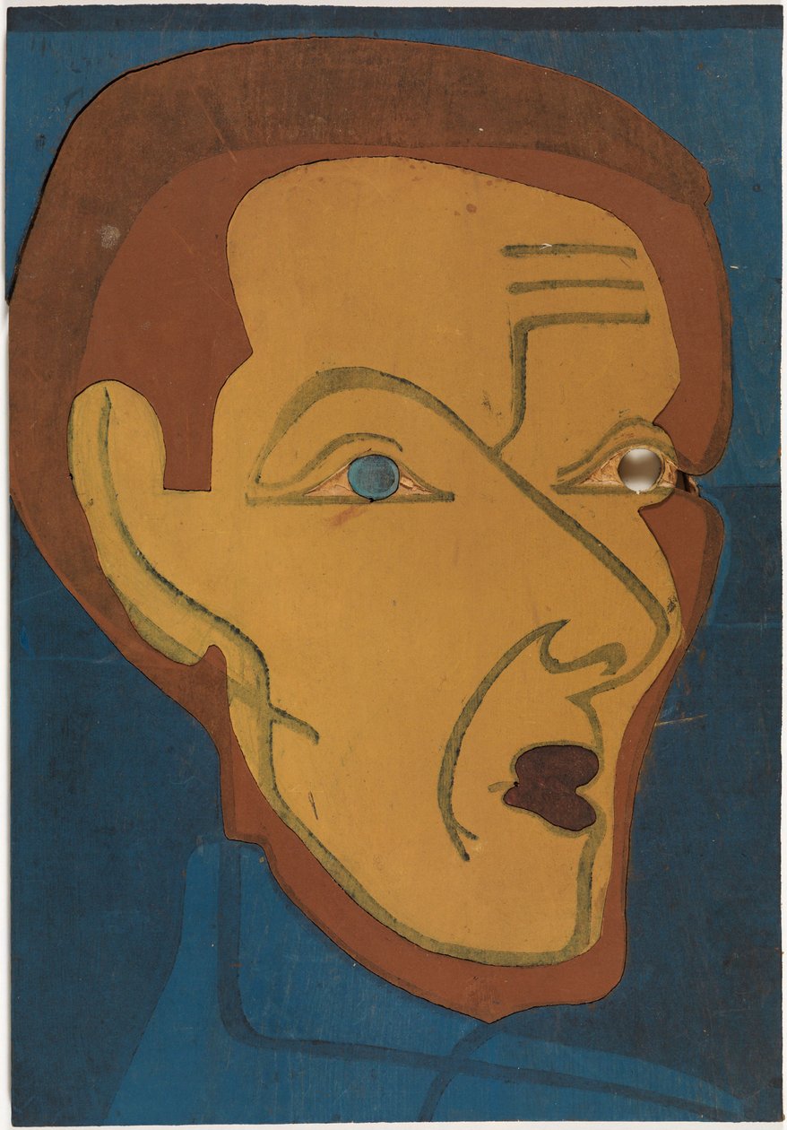 Selvportræt, farvetræsnit I af Ernst Ludwig Kirchner