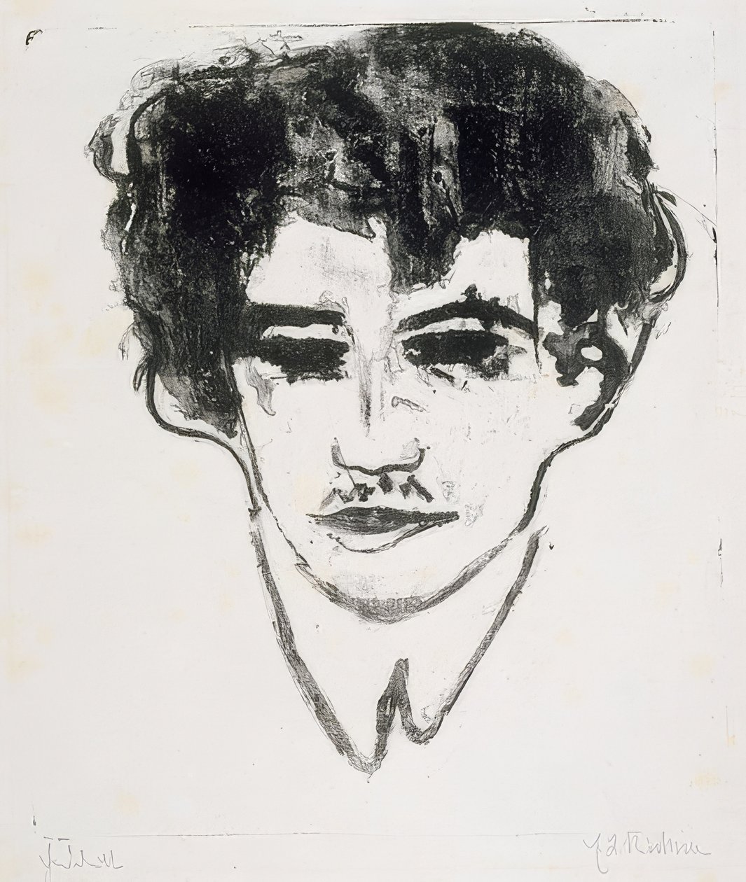 Selvportræt. Omkring 1908 af Ernst Ludwig Kirchner