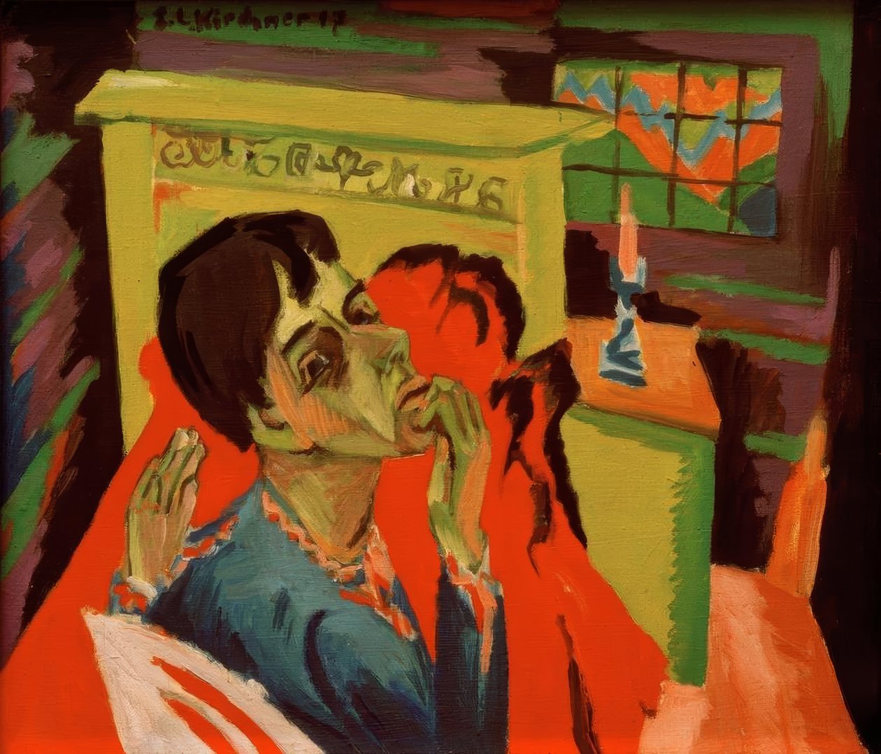Selvportræt som syg af Ernst Ludwig Kirchner