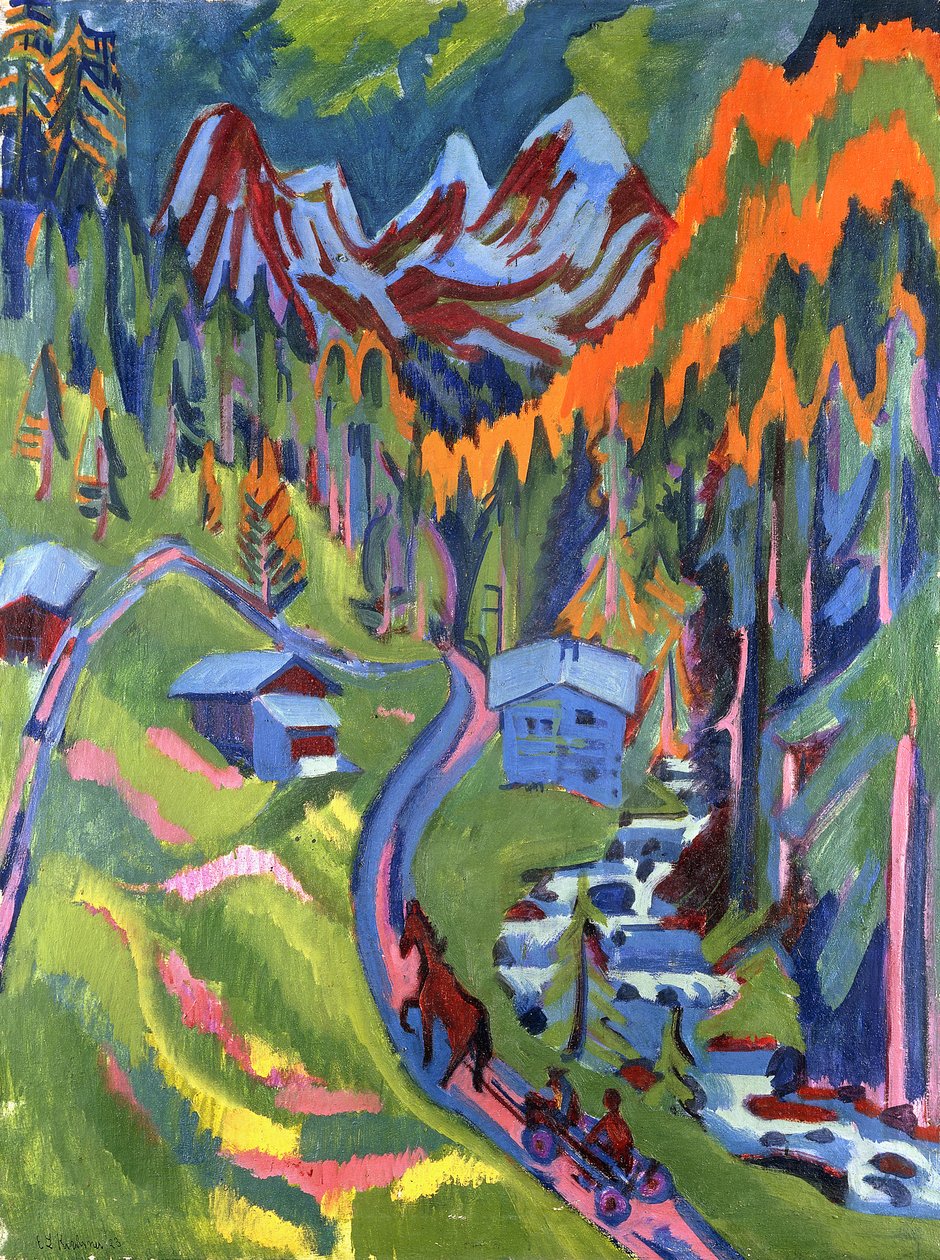 Sertig Sti om Sommeren; Sertigweg im Sommer, 1923 af Ernst Ludwig Kirchner