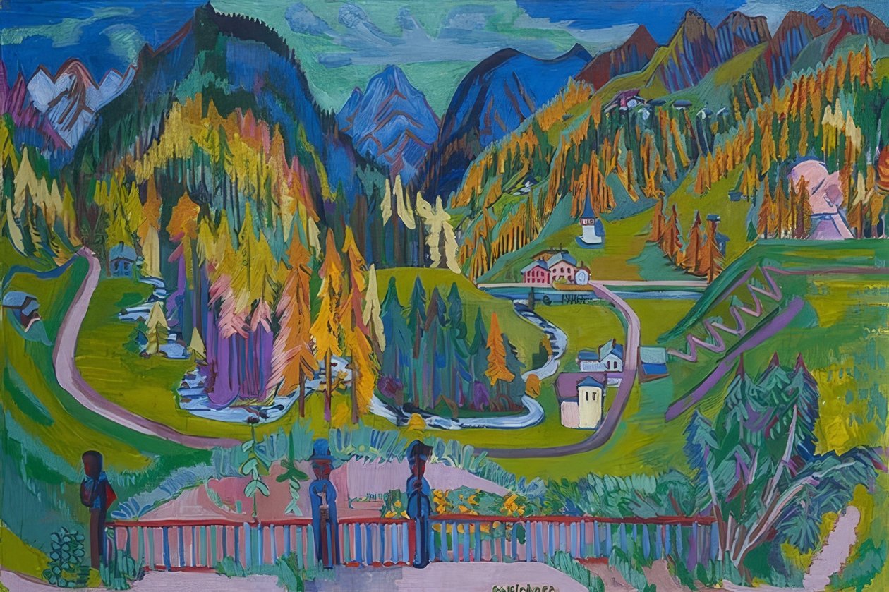 Sertigtal om efteråret. 1925-26 af Ernst Ludwig Kirchner