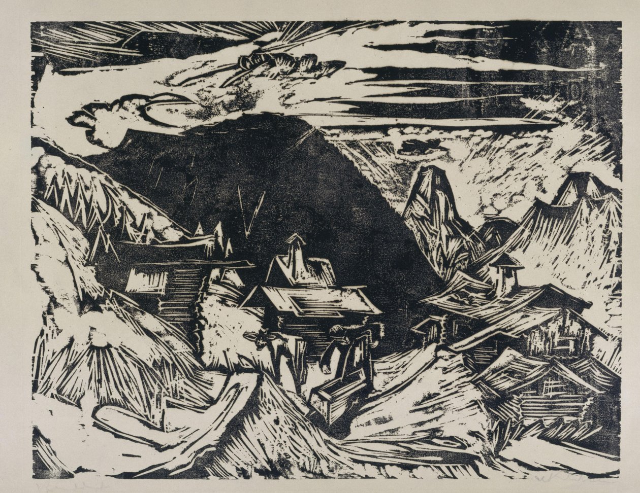 Stabil alp af Ernst Ludwig Kirchner
