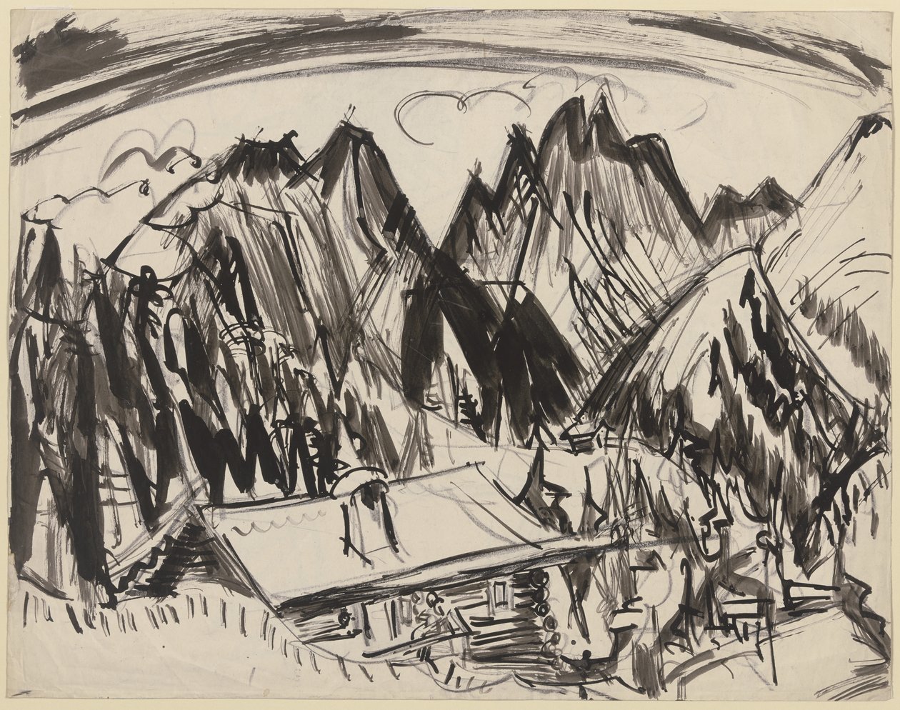 Stabil alp af Ernst Ludwig Kirchner