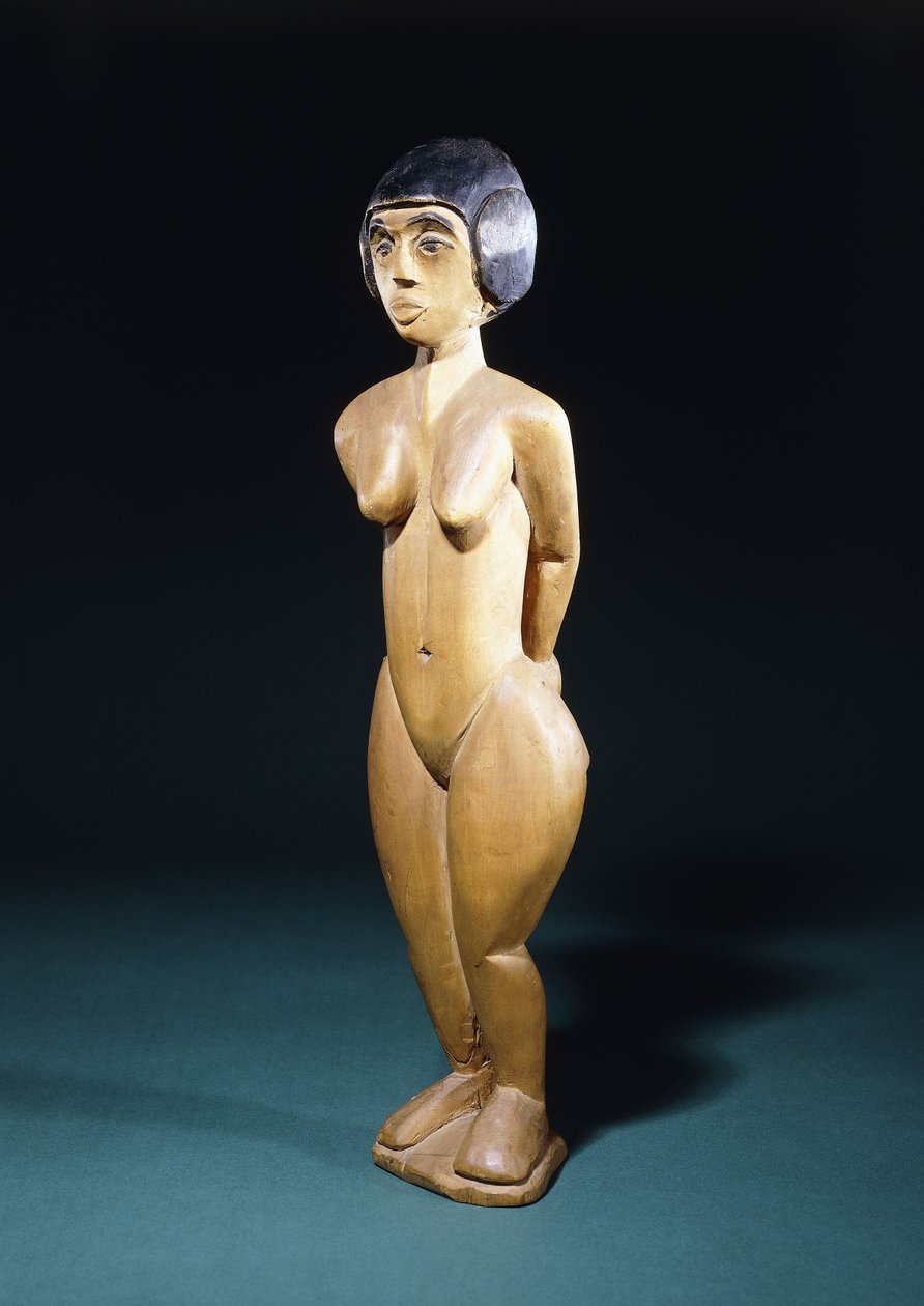 stående piger; Stående pige, ca. 1914-1915 af Ernst Ludwig Kirchner