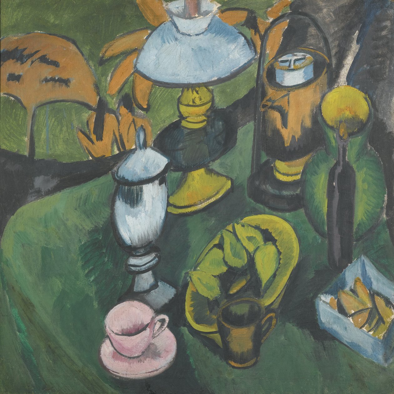 Stilleben med lampe af Ernst Ludwig Kirchner