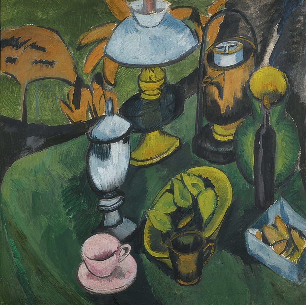 Stilleben med en lampe. Omkring 1911 af Ernst Ludwig Kirchner