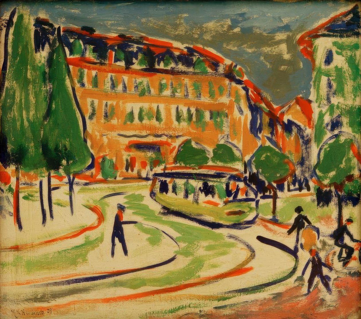 Sporvogn i Dresden af Ernst Ludwig Kirchner